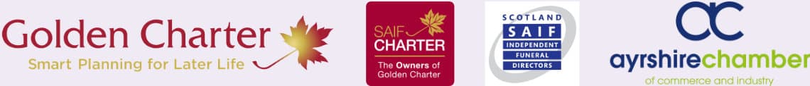 Logos - Golden Charter, SAIF Charter, SAIF Scotland and Ayrshire Chamber