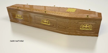 Sark coffin in natural finish
